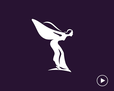 spirit of ecstasy fronts rolls-royce's new brand identity by pentagram