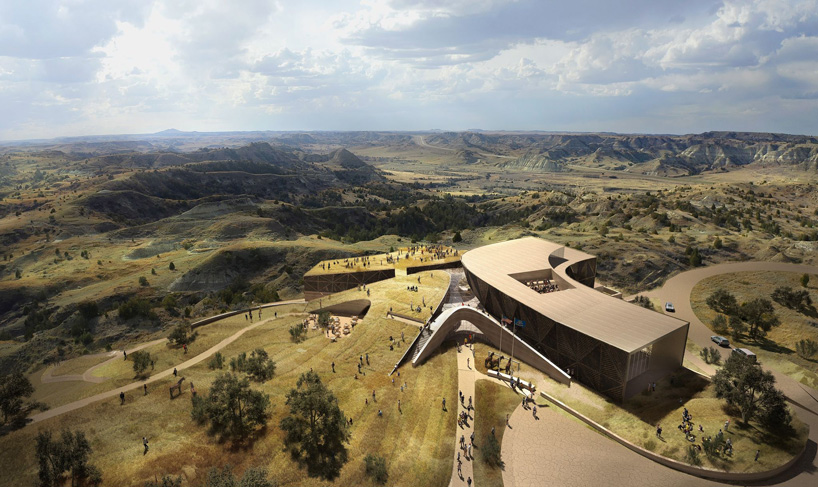 studio gang's basecamp design for the theodore roosevelt presidential library in north dakota