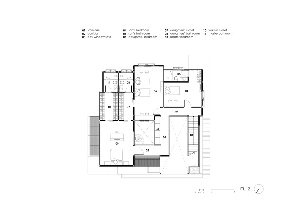 floor plan of upper level