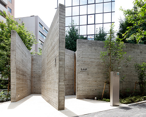 wonderwall's tokyo toilet comprises 15 interlocking concrete walls
