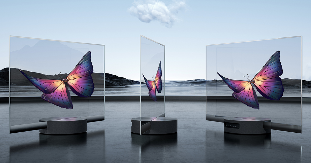 xiaomi unveils world's first massproduced transparent TV