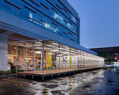 AT-LARS completes prefab micro healthcare facility using scaffolding in jakarta