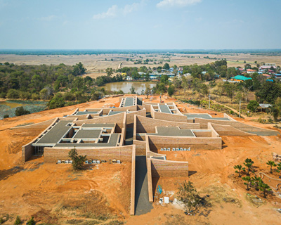 bangkok project studio builds 'elephant museum' in thailand out of handmade bricks