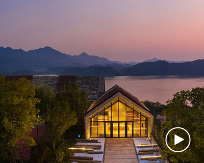 conrad hangzhou tonglu is a luxury hillside resort overlooking tianxi lake in china