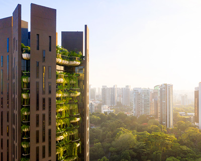 heatherwick studio's 'EDEN' tower in singapore immerses residents in nature