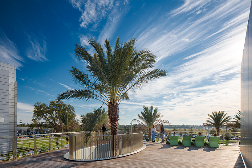 university building in florida by ikon.5 architects conveys movement, flight + aerodynamics - 8
