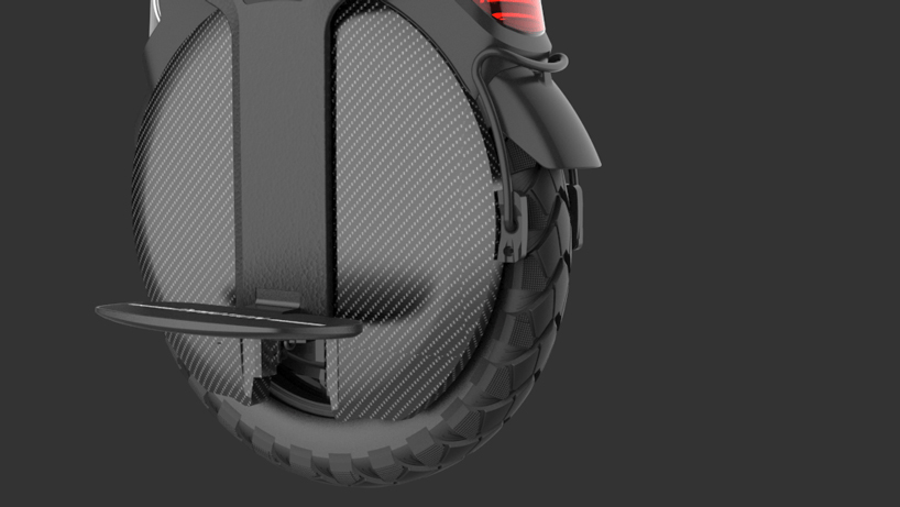 inmotion V11 is the first electric unicycle with built-in adjustable suspension designboom