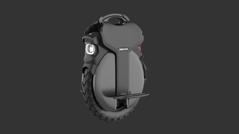 inmotion V11 is the first electric unicycle with built-in adjustable suspension designboom