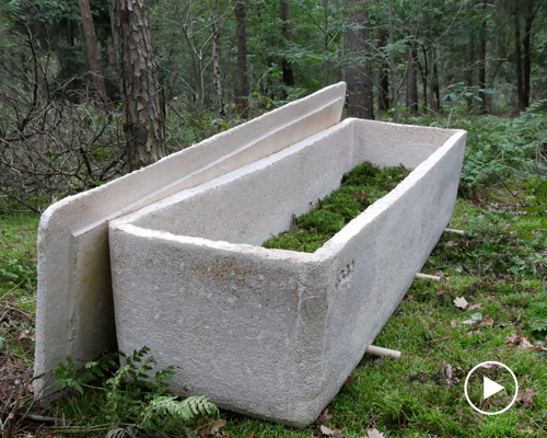 world’s first living coffin made of mushroom mycelium gives human nutrients back to nature