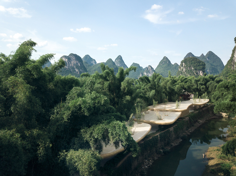 lllab. introduces a huge bamboo canopy to beauty spot in yangshuo, china designboom