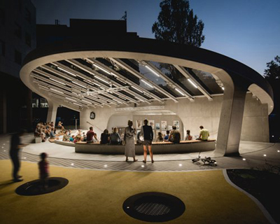 mode:lina designs a concrete amphitheater as an 'open, democratic space' in warsaw