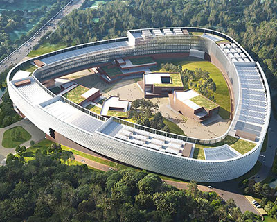 perforated ring volume builds data center proposal for naver corporation in south korea