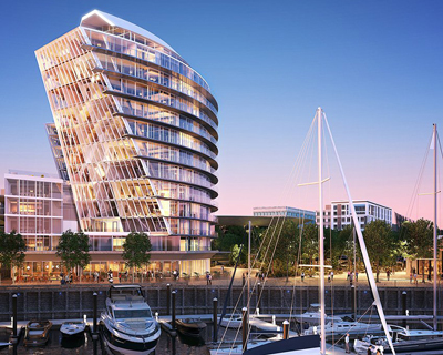 rafael viñoly designs a new waterfront residential complex for washington DC