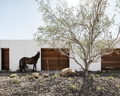the ranch mine transforms neglected horse farm into secluded respite in arizona