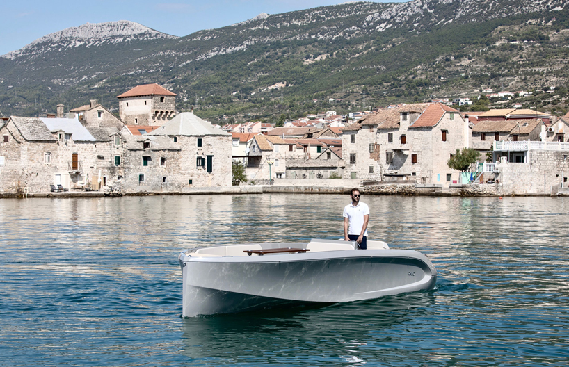 RAND designs the mana 23 electric motorboat as a 'social space on water' designboom