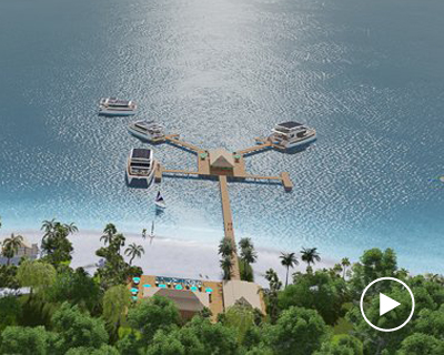 SILENT-YACHTS presents a 'floating villa' resort concept powered by solar energy