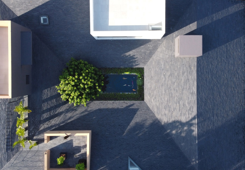 top view of TAA design's tree-planted courtyard