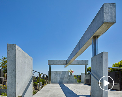 renovated cemetery plot in japan by takeshi hosaka contains hidden symbolism