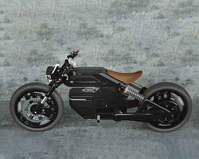 the harley davidson revival by tanner van de veer is a light, open frame electric bike