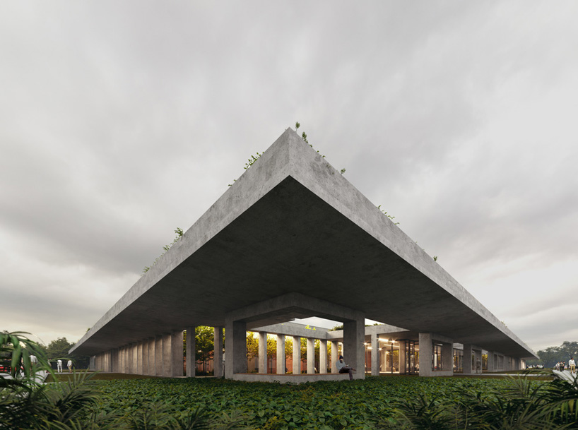 concrete angle in yazgan design architecture's 'OIZ office' in turkey