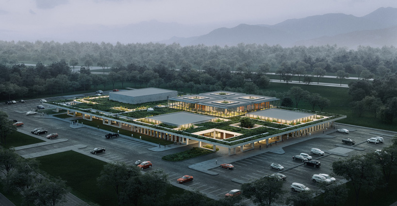 yazgan design architecture plans 'OIZ office' in turkey with series of green open courtyards