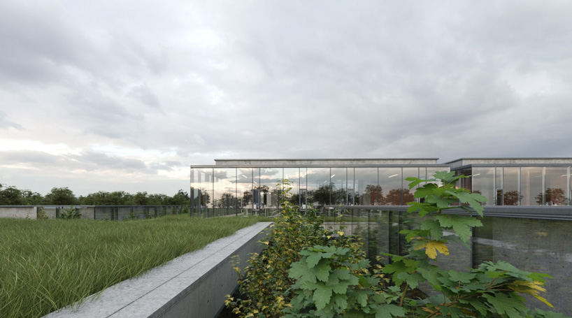 glass façade and nature in yazgan design architecture's 'OIZ office' in turkey