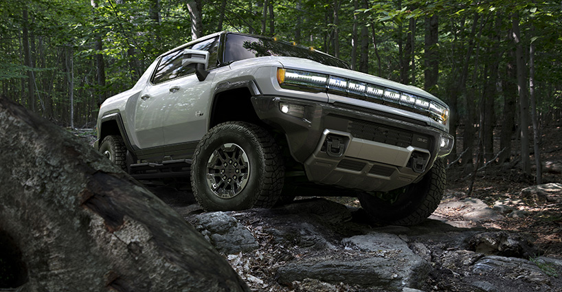 the 2022 GMC HUMMER EV is an all-electric supertruck with zero emissions