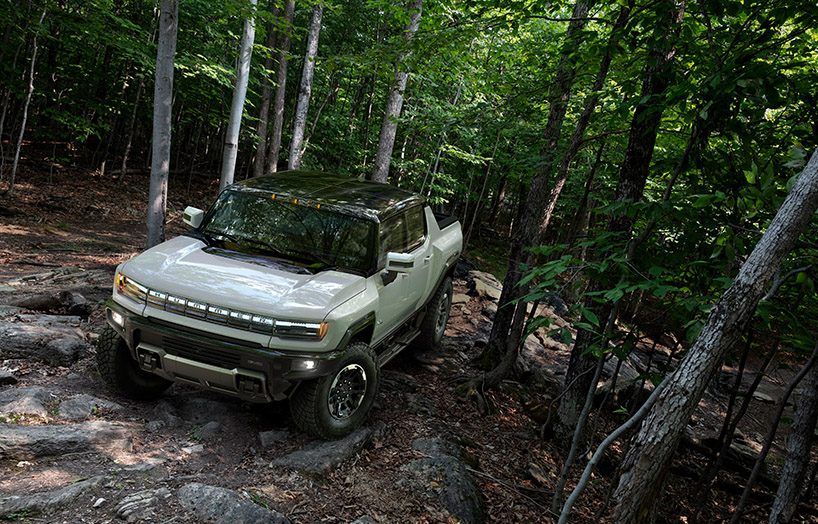 the 2022 GMC HUMMER EV is an all-electric supertruck with zero emissions