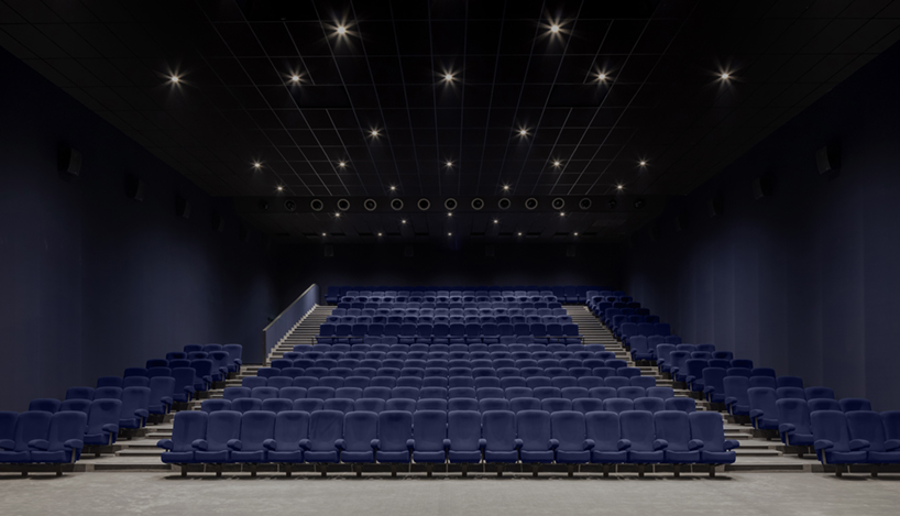 antonio virga architecte completes luminous, perforated cinema in cahors, france - 12