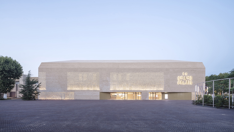 antonio virga architecte completes luminous, perforated cinema in cahors, france - 3