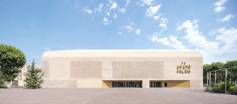 antonio virga architecte completes luminous, perforated cinema in cahors, france - 6