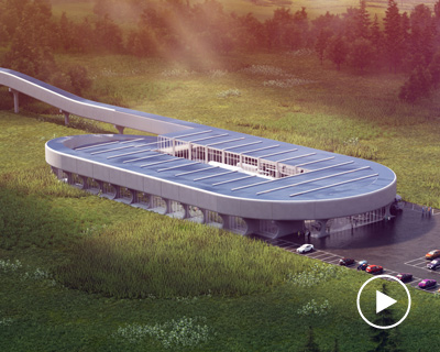 bjarke ingels group designs virgin hyperloop's certification center in west virginia