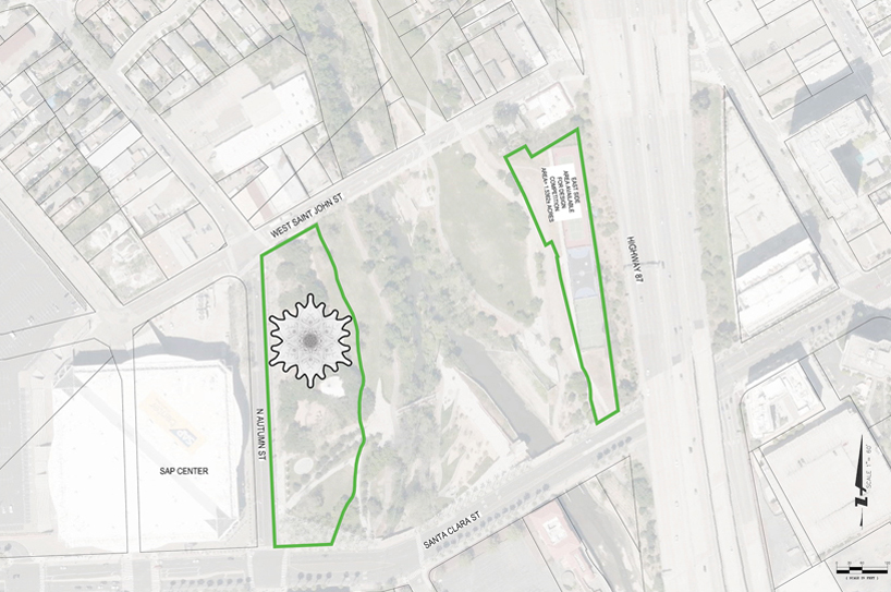 NUDES designs a towering rainwater harvesting concept for san jose designboom