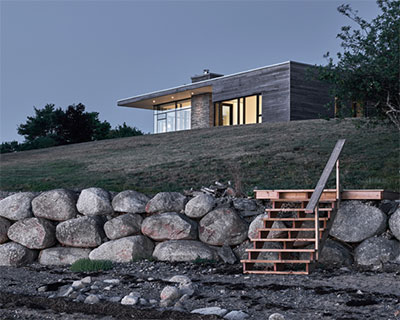 peaceful passive residence by FBM settles on the shore of nova scotia, in canada