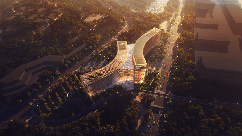 PLP architecture envisions two curved volumes for 'geek community' building in china