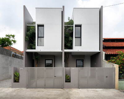 simple projects architecture designs light-filled micro housing complex in indonesia