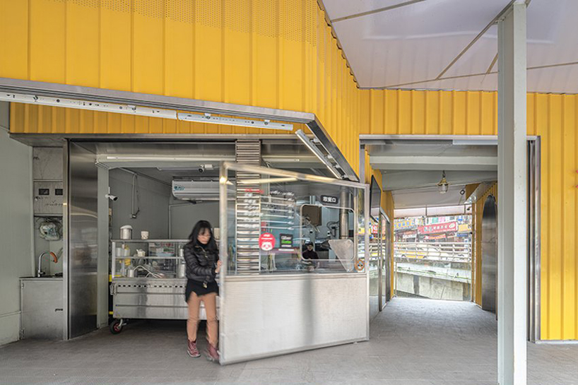 studio APL completes a canary yellow sandwich shop renovation in taiwan