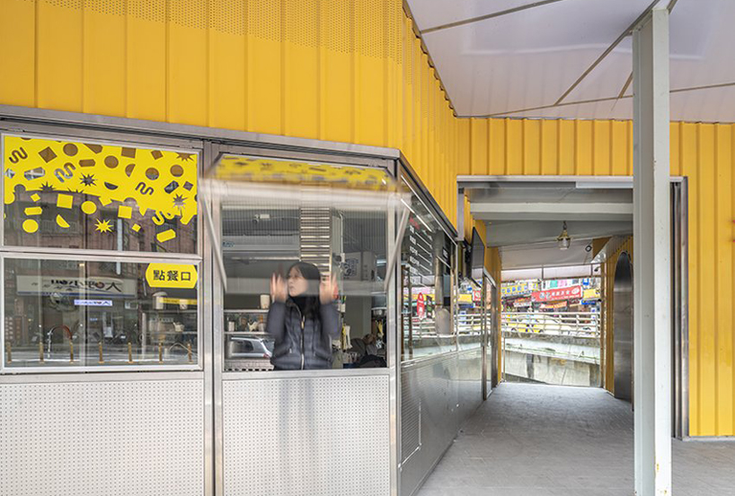 studio APL completes a canary yellow sandwich shop renovation in taiwan