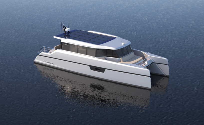 soel yachts unveils a 48ft electric catamaran powered by solar panels designboom