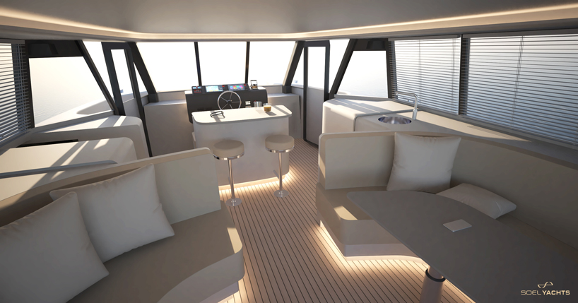 soel yachts unveils a 48ft electric catamaran powered by solar panels designboom