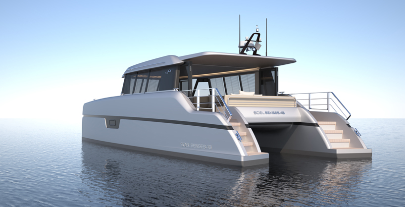 soel yachts unveils a 48ft electric catamaran powered by solar panels designboom