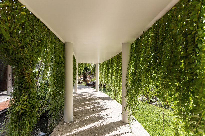 UAD architects tops 'the breeze house' in cambodia with a rooftop garden designboom