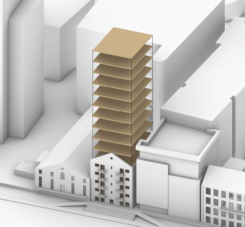 urban agency extends an old mill with a timber tower in dublin's docklands designboom