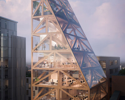 urban agency extends an old industrial mill with a timber tower in dublin's docklands