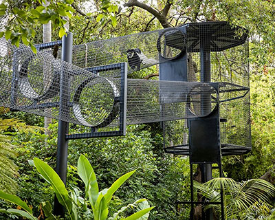 WAX expands monkey exhibit in adelaide zoo with elevated 'sky trail' structure