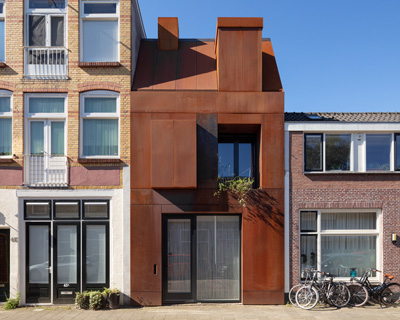 zecc architecten clads 'steel craft' house in corten steel façade in utrecht, the netherlands