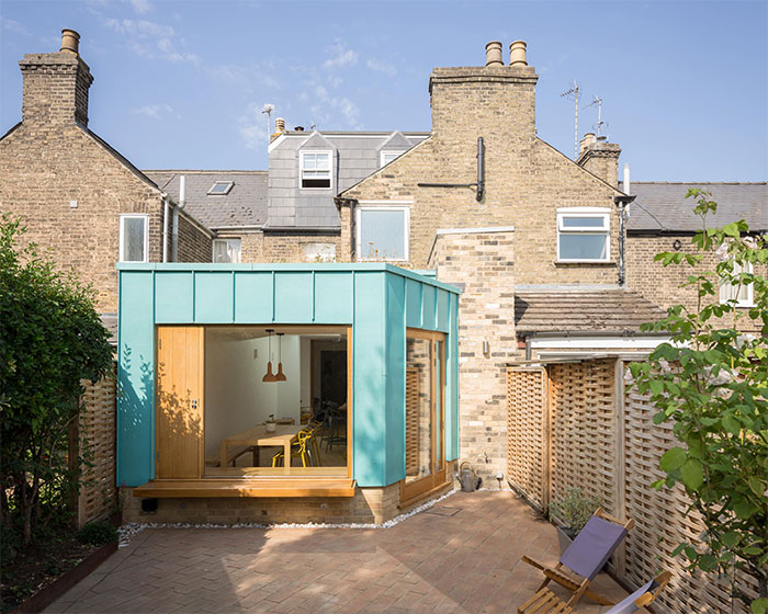 BBA completes colorful copper-clad extension to victorian mid-terrace home in the UK