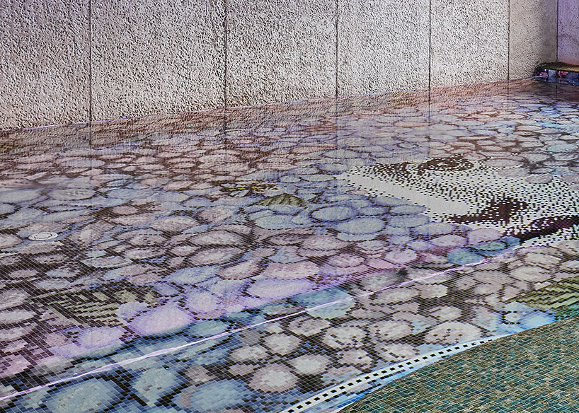 fornasetti renders italian hotel pool with 600,000 bisazza mosaic tiles
