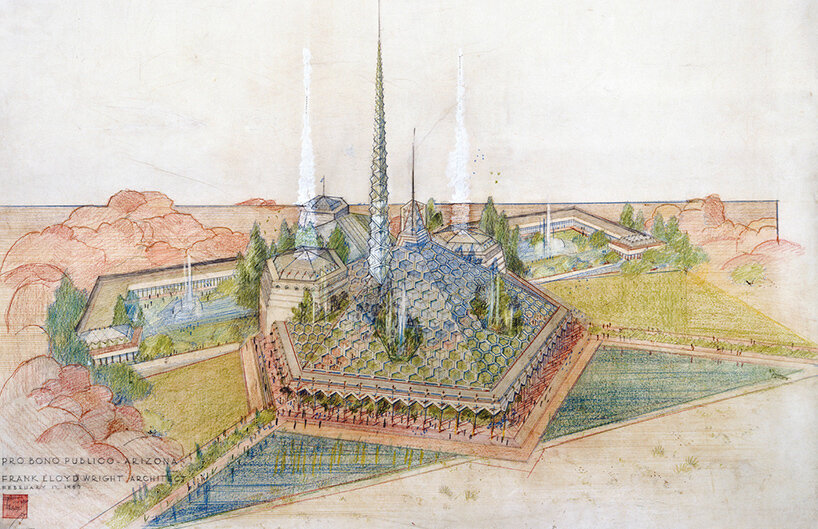 visualizations revealed of frank lloyd wright's unbuilt arizona