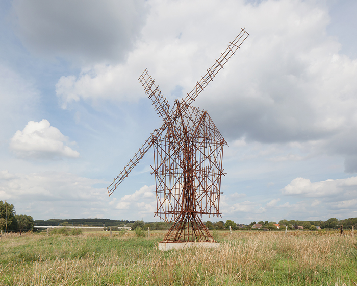 gijs van vaerenbergh's 'study of a windmill' suggests a playful hand-sketch